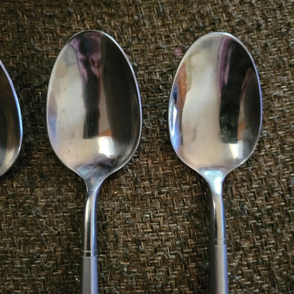 Hampton Silversmiths Stainless China 028‎ Teaspoons Set of 4 Silverware Flatware
